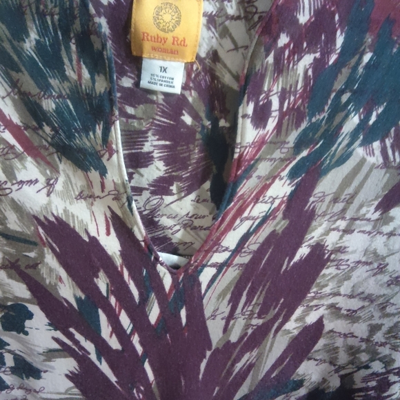 Ruby Rd. Multicolor Abstract Blouse - Picture 5 of 6